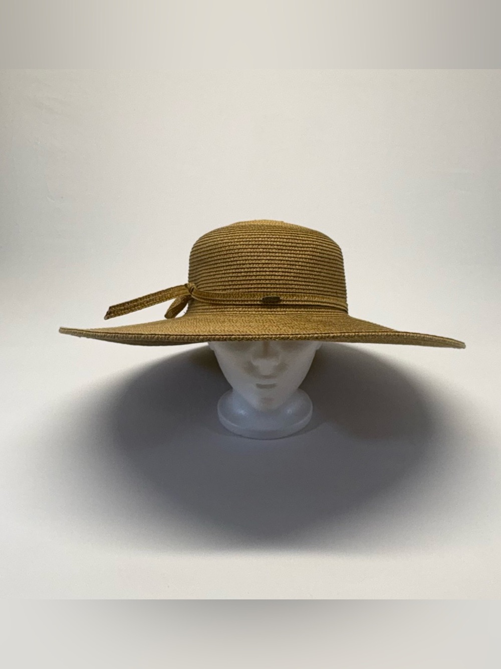 Scala Wide Brim Straw Sun Hat – Tan Paper Braid Floppy Hat